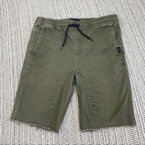 Nitrous Black olive green boys size medium drawstring pull on shorts - Picture 1 of 5